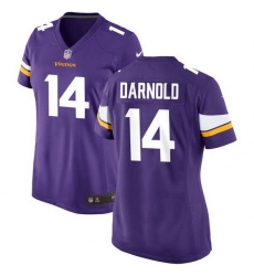 Women Minnesota Vikings 14 Sam Darnold Purple Vapor Untouchable Limited Stitched Jersey