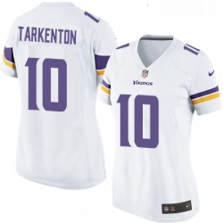 Womens Nike Minnesota Vikings 10 Fran Tarkenton Game White NFL Jersey