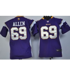 Youth Nike Minnesota Vikings 69# Jared Allen Purple Nike NFL Jerseys