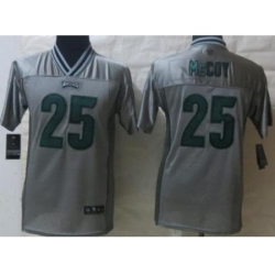 Kids Nike Philadelphia Eagles 25 LeSean McCoy Grey Vapor Elite Jerseys
