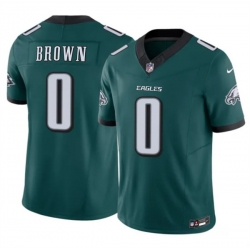 Men Philadelphia Eagles  0 Hollywood Brown Green 2026 F U S E  Vapor Untouchable Limited Stitched Football Jersey