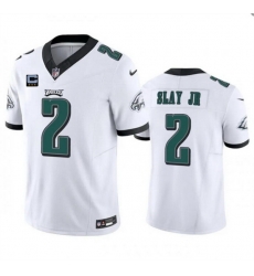 Men Philadelphia Eagles 2 Darius Slay JR White F U S E With 3 Star C Patch Vapor Untouchable Limited Stitched Football Jersey