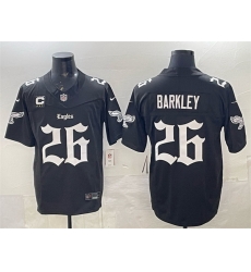 Men Philadelphia Eagles 26 Saquon Barkley Black 2025 F U S E 27Gothic Philly Edition 27 With 3 Star C Patch Vapor Limited Stitched Football Jersey Men Philadelphia Eagles 26 Saquon Barkley Black 2025 F U S E 27Gothic Philly Edition 27 With 3 Star C Patch Vapor Limited Stitched Football Jersey