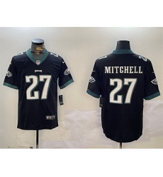 Men Philadelphia Eagles 27 Quinyon Mitchell Black Vapor Untouchable Limited Stitched Football Jersey