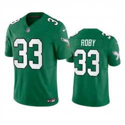 Men Philadelphia Eagles 33 Bradley Roby Green 2023 F U S E  Throwback Vapor Untouchable Limited Stitched Football Jersey