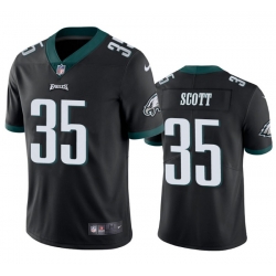 Men Philadelphia Eagles 35 Boston Scott Black Vapor Untouchable Limited Stitched