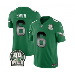 Men Philadelphia Eagles 6 DeVonta Smith Green 2023 F U S E  Throwback Vapor Untouchable Limited Stitched Football Jersey