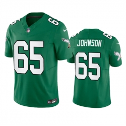 Men Philadelphia Eagles 65 Lane Johnson Green 2023 F U S E  Vapor Untouchable Stitched Football Jersey