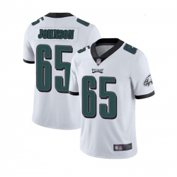 Men Philadelphia Eagles 65 Lane Johnson White Vapor Untouchable Limited Stitched Jersey