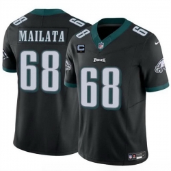 Men Philadelphia Eagles 68 Jordan Mailata Black F U S E With 1 Star C Patch Vapor Untouchable Limited Stitched Football Jersey