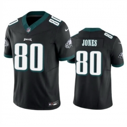 Men Philadelphia Eagles 80 Julio Jones Black 2023 F U S E  Vapor Untouchable Limited Stitched Football Jersey