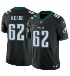 Men Philadelphia Eagles Jason Kelce #62 Black F U S E Stitched NFL Jersey