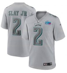 Men's Nike Darius Slay Jr. Gray Philadelphia Eagles Super Bowl LVII Patch Atmosphere Fashion Game Jersey