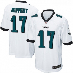 Mens Nike Philadelphia Eagles 17 Alshon Jeffery Game White NFL Jersey