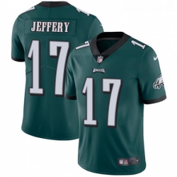 Mens Nike Philadelphia Eagles 17 Alshon Jeffery Midnight Green Team Color Vapor Untouchable Limited Player NFL Jersey