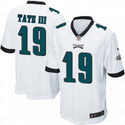 Mens Nike Philadelphia Eagles 19 Golden Tate III Game White NFL Jersey