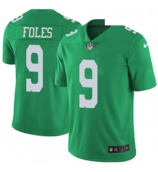 Mens Nike Philadelphia Eagles 9 Nick Foles Limited Green Rush Vapor Untouchable NFL Jersey