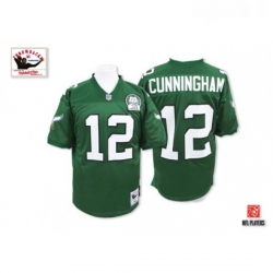 Mitchell And Ness Philadelphia Eagles 12 Randall Cunningham Green Team Color Authentic Throwback NFL Jersey