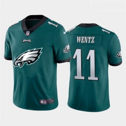 Nike Eagles 11 Carson Wentz Green Team Big Logo Vapor Untouchable Limited Jersey