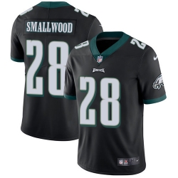 Nike Eagles #28 Wendell Smallwood Black Alternate Men Stitched NFL Vapor Untouchable Limited Jersey