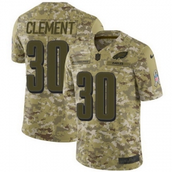 Nike Eagles #30 Corey Clement Camo Mens Stitched NFL Limited 2018 Salute To Service Jersey