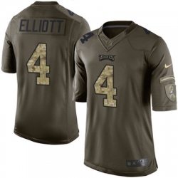 Nike Eagles #4 Jake Elliott Green Mens Stitched NFL Limited 2015 Salute To Service Jersey