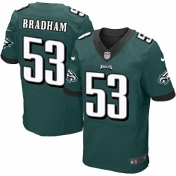 Nike Eagles #53 Nigel Bradham Green Elite Jersey