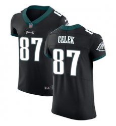 Nike Eagles #87 Brent Celek Black Alternate Mens Stitched NFL Vapor Untouchable Elite Jersey