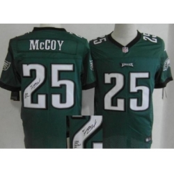 Nike Philadelphia Eagles 25 LeSean McCoy Green Elite Signed NFL Jersey