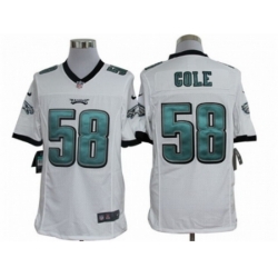 Nike Philadelphia Eagles 58 Trent Cole White Limited NFL Jersey