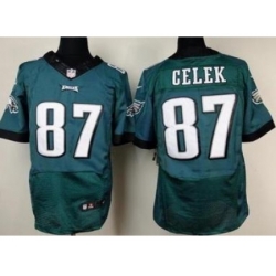 Nike Philadelphia Eagles 87 Brent Celek Green Elite NFL Jersey