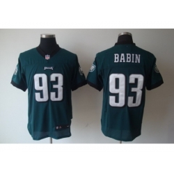 Nike Philadelphia Eagles 93 Jason Babin Green Elite NFL Jersey