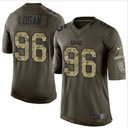 Nike Philadelphia Eagles #96 Bennie Logan Green Men 27s Stitched NFL Limited Salute to Service Jersey