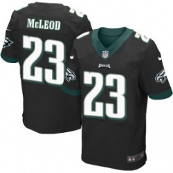 mens nike philadelphia eagles #23 rodney mcleod elite black alternate nfl jersey