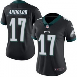 Nike Eagles #17 Nelson Agholor Black Womens Stitched NFL Limited Rush Jersey