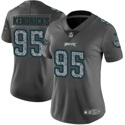 Nike Eagles #95 Mychal Kendricks Gray Static Womens NFL Vapor Untouchable Game Jersey