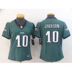 Women Eagles 10 DeSean Jackson Green Vapor Untouchable Limited Jersey