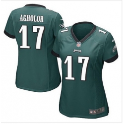 Women NEW Eagles #17 Nelson Agholor Midnight Green Team Color Stitched NFL New Elite Jersey