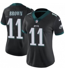 Women Philadelphia Eagles 11 A J  Brown Black Vapor Untouchable Limited Stitched Football Jersey