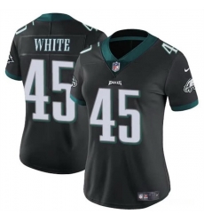 Women Philadelphia Eagles 45 Devin White Black Vapor Untouchable Limited Stitched Football Jersey