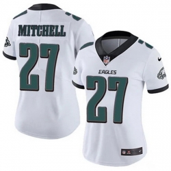 Women Philadelphia Eagles Quinyon Mitchell #27 White F U S E Stitched NFL Jersey