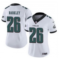 Women Philadelphia Eagles Saquon Barkley #26 White F U S E Limited Stitched Football Jersey