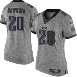 Womens Nike Philadelphia Eagles 20 Brian Dawkins Limited Gray Gridiron NFL Jersey