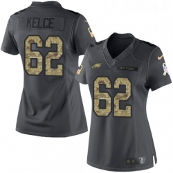 Womens Nike Philadelphia Eagles 62 Jason Kelce Limited Black 2016 Salute to Service NFL Jersey