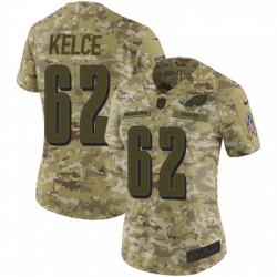 Womens Nike Philadelphia Eagles 62 Jason Kelce Limited Camo 2018 Salute to Service NFL Jersey