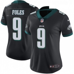 Womens Nike Philadelphia Eagles 9 Nick Foles Black Alternate Vapor Untouchable Limited Player NFL Jersey