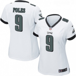 Womens Nike Philadelphia Eagles 9 Nick Foles Game White NFL Jersey