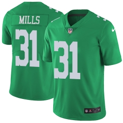 Youth Nike Eagles #31 Jalen Mills Green Stitched NFL Limited Rush Jersey