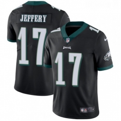 Youth Nike Philadelphia Eagles 17 Alshon Jeffery Black Alternate Vapor Untouchable Limited Player NFL Jersey