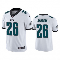Youth Philadelphia Eagles 26 Miles Sanders White Vapor Untouchable Limited Stitched Football Jersey 